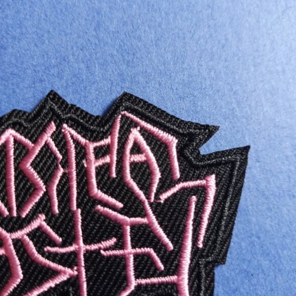 ♻️ Municipal Waste Iron-On Patch – Pink / Black (3” x 1.8”) - Picture 3 of 4